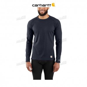 Carhartt Base Force Midweight Klassiska Crew Marinblå | SE0001328