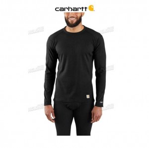 Carhartt Base Force Midweight Klassiska Crew Svarta | SE0001329