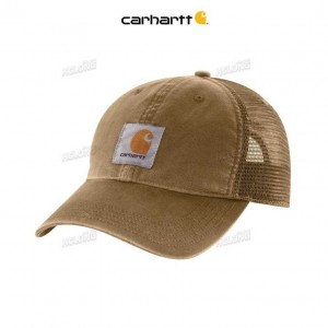 Carhartt Canvas Mesh-Back Cap Mörkkhaki | SE0002346