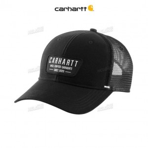 Carhartt Canvas Mesh-Back Crafted Patch Cap Svarta | SE0002426