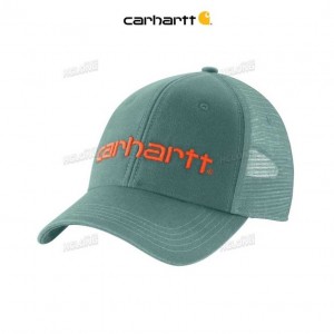 Carhartt Canvas Mesh-Back Logo Tryck Cap Gröna | SE0002388