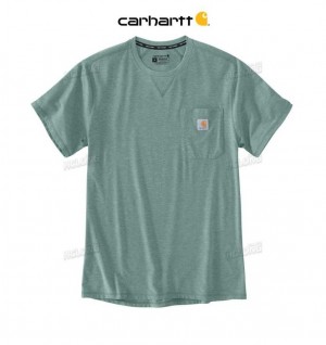 Carhartt Force Extremes Relaxed Fit Lätta Korta-Sleeve Pocket T-Shirt Succulent Heather | SE0001192