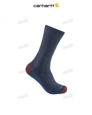 Carhartt Force Grid Midweight Crew Sock Marinblå | SE0002735