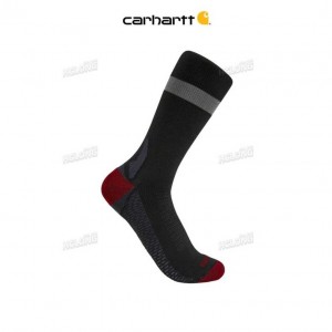 Carhartt Force Lätta Reflective Stripe Crew Sock Svarta | SE0002734