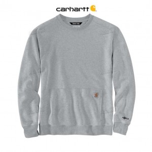 Carhartt Force Relaxed Fit Lätta Crewneck Sweatshirt Asphalt Heather | SE0000478