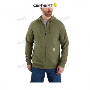 Carhartt Force Relaxed Fit Lätta Full-Zip Sweatshirt Basil Heather | SE0000491