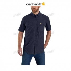 Carhartt Force Relaxed Fit Lätta Korta-Sleeve Shirt Marinblå | SE0001213