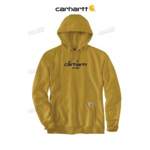 Carhartt Force Relaxed Fit Lätta Logo Tryck Sweatshirt Golden Haze | SE0000483