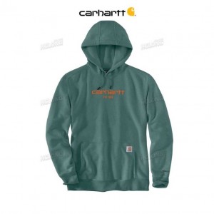 Carhartt Force Relaxed Fit Lätta Logo Tryck Sweatshirt Gröna | SE0000486