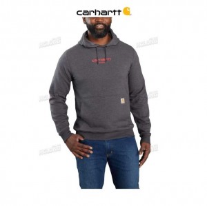 Carhartt Force Relaxed Fit Lätta Logo Tryck Sweatshirt Carbon Heather | SE0000488