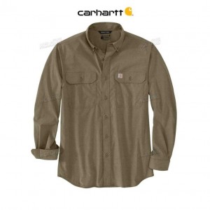 Carhartt Force Relaxed Fit Lätta Long- Sleeve Shirt Olivgröna | SE0001210