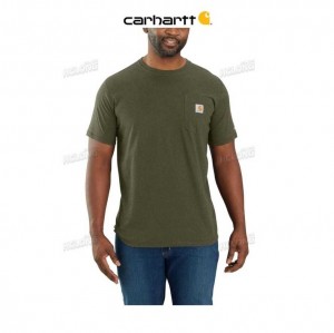 Carhartt Force Relaxed Fit Midweight Korta-Sleeve Pocket T-Shirt Basil Heather | SE0001183