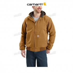 Carhartt Full Swing Loose Fit Washed Duck Fleece-Fodrade Active Jac Bruna | SE0000125