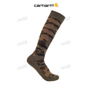 Carhartt Heavyweight Camo Over-The-Calf Sock Bruna Camo | SE0002773