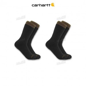 Carhartt Heavyweight Crew Sock 2-Pack Svarta | SE0002702