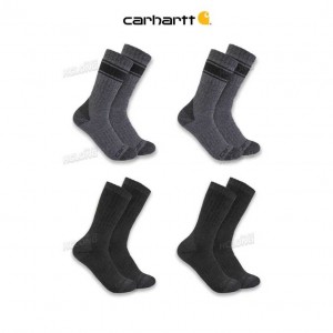 Carhartt Heavyweight Crew Sock 4-Pack Carbon Heather | SE0002694