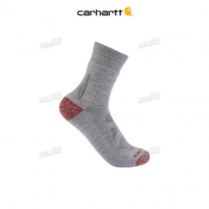 Carhartt Heavyweight Merino Ull Blend Korta Crew Sock Asphalt | SE0002811