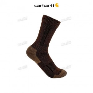 Carhartt Heavyweight Merino Ull Blend Steel Tå Boot Sock Bruna | SE0002657