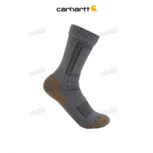 Carhartt Heavyweight Merino Ull Blend Steel Tå Boot Sock Grå | SE0002658