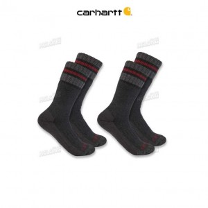 Carhartt Heavyweight Syntetiskt-Ull Blend Boot Sock 2-Pack Svarta | SE0002671