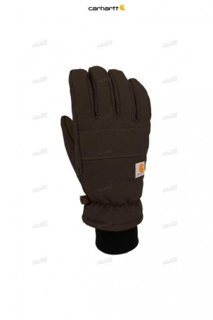 Carhartt Insulated Duck Syntetiskt Läder Knit Cuff Glove Svarta | SE0002533