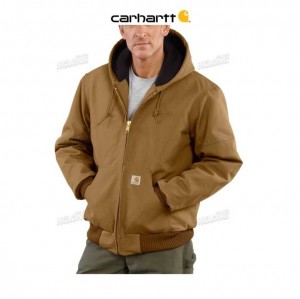 Carhartt Loose Fit Firm Duck Insulated Flannel-Fodrade Active Jac Bruna | SE0000213