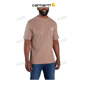 Carhartt Loose Fit Heavyweight Korta-Sleeve Pocket T-Shirt Ash Violet Heather Nep | SE0001310