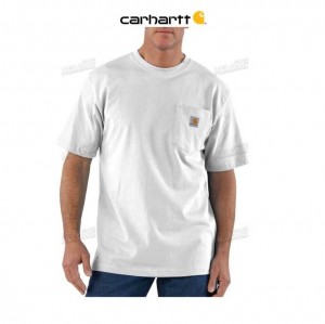 Carhartt Loose Fit Heavyweight Korta-Sleeve Pocket T-Shirt Vita | SE0001315