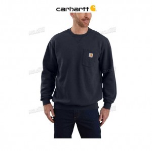 Carhartt Loose Fit Midweight Crewneck Pocket Sweatshirt Marinblå | SE0000427