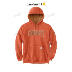 Carhartt Loose Fit Midweight Felt Logo Tryck Sweatshirt Orange | SE0000476