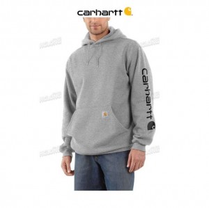 Carhartt Loose Fit Midweight Logo Sleeve Tryck Sweatshirt Svarta | SE0000516