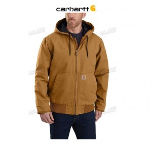 Carhartt Loose Fit Washed Duck Insulated Active Jac Bruna | SE0000149