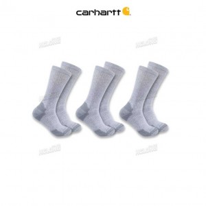 Carhartt Midweight Bomull Blend Crew Sock 3-Pack Gray | SE0002716