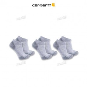 Carhartt Midweight Bomull Blend Low Cut Sock 3-Pack Gray | SE0002758