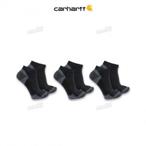 Carhartt Midweight Bomull Blend Low Cut Sock 3-Pack Svarta | SE0002759