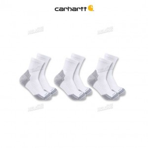 Carhartt Midweight Bomull Blend Quarter Sock 3-Pack Vita | SE0002783