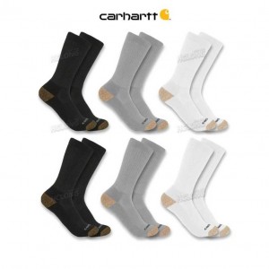 Carhartt Midweight Crew Sock 6-Pack Gray | SE0002696