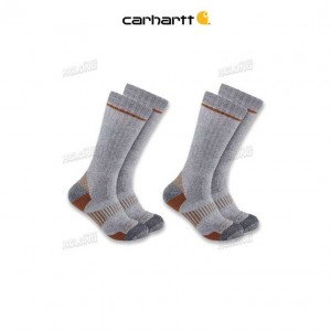 Carhartt Midweight Syntetiskt-Ull Blend Boot Sock 2-Pack Gray | SE0002646