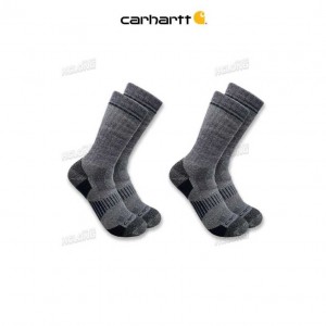 Carhartt Midweight Syntetiskt-Ull Blend Boot Sock 2-Pack Marinblå | SE0002648