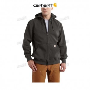 Carhartt Rain Defender Loose Fit Heavyweight Full-Zip Sweatshirt Peat | SE0000384