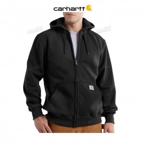 Carhartt Rain Defender Loose Fit Heavyweight Full-Zip Sweatshirt Svarta | SE0000385