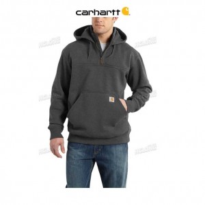 Carhartt Rain Defender Loose Fit Heavyweight Quarter-Zip Sweatshirt Carbon Heather | SE0000397