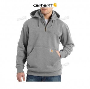 Carhartt Rain Defender Loose Fit Heavyweight Quarter-Zip Sweatshirt Heather Gray | SE0000398