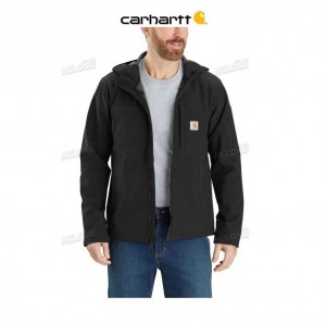 Carhartt Rain Defender Relaxed Fit Midweight Softshell Hooded Jacket Svarta | SE0000141