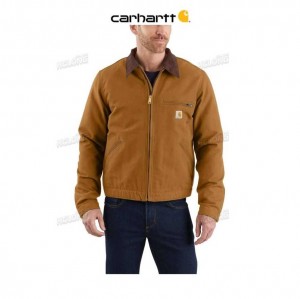 Carhartt Relaxed Fit Duck Blanket-Fodrade Detroit Jacket Bruna | SE0000138