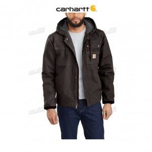 Carhartt Relaxed Fit Washed Duck Sherpa-Fodrade Utility Jacket Mörkbruna | SE0000134