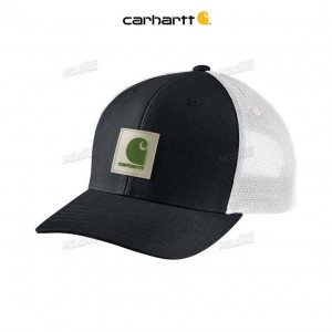 Carhartt Rugged Flex Twill Mesh-Back Logo Patch Cap Svarta | SE0002406