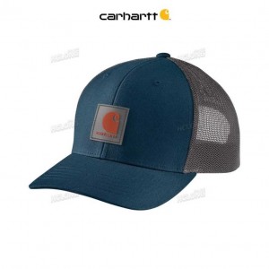 Carhartt Rugged Flex Twill Mesh-Back Logo Patch Cap Blå | SE0002408