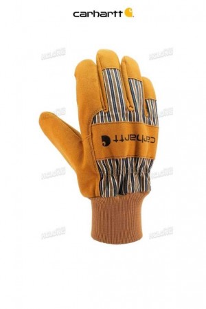 Carhartt Syntetiskt Mocka Knit Cuff Arbets Glove Bruna | SE0002486