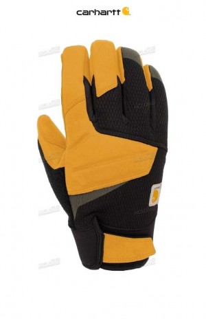 Carhartt Vind Fighter Insulated Syntetiskt Läder Secure Cuff Gloves Svarta | SE0002539